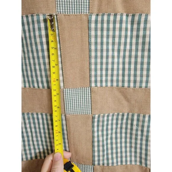 COPY - Quilted Sewn Patchwork Plaids Checker Canvas Fabric 54" W x 5 yards lot - Picture 6 of 12